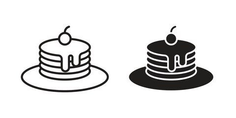 Pancake icon vector sign symbol