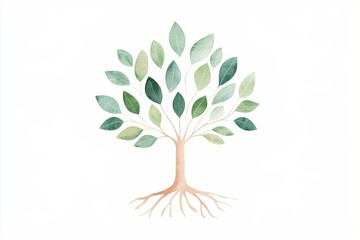 Fototapeta premium Mindfulness tree icon design for wellness and meditation concepts
