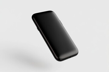 Naklejka premium Sleek modern smartphone on minimalist background for technology design