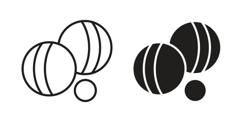 Petanque icon vector sign symbol