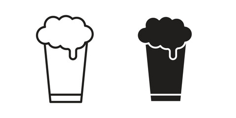 Pint of beer icon vector sign symbol