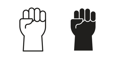 Rebellion icon vector sign symbol