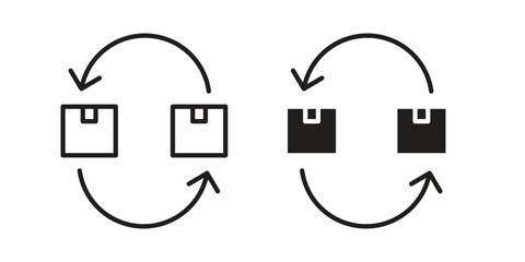 Replacement icon vector sign symbol