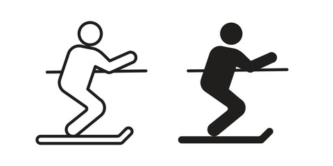 Skii icon vector sign symbol