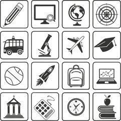 
Educational and School Icons Collection