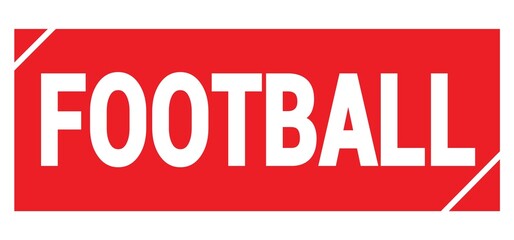 FOOTBALL text written on red stamp sign.