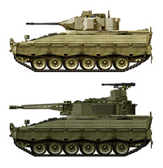 A collection of infantry fighting vehicle concepts based on the Marder 1 (top: Marder-25 IFV, bottom: Marder 1A6 IFV). Individual images, in full size, can be found in the portfolio