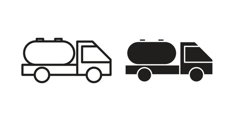 Tank truck icon vector sign symbol