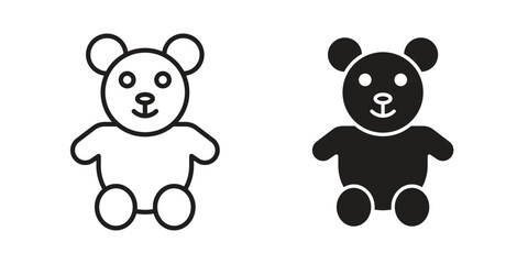 Teddy bear icon vector sign symbol