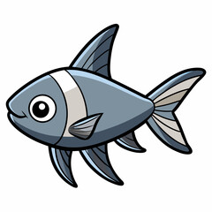 Obraz premium vector illustration of a fish