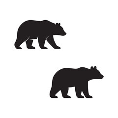 Fototapeta premium Black Bear Silhouette