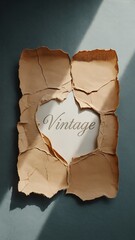 Antique torn paper with faded text evoking history and memory