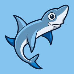 Fototapeta premium vector illustration of a cartoon shark