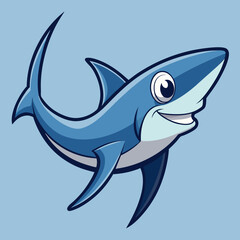 Obraz premium shark cartoon isolated on white background