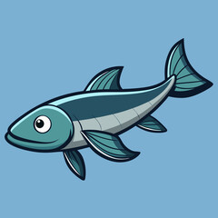 vector illustration of a fish