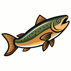 vector illustration of a fish
