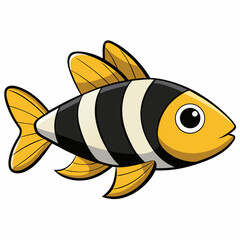 vector illustration of a goldfish