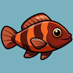 vector illustration of a goldfish