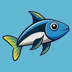 Obraz premium vector illustration of a fish