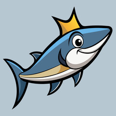 vector illustration of a cartoon fish