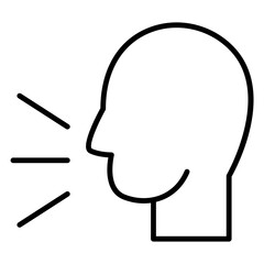 Outline Head Speaking Profile