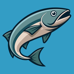 vector illustration of a cartoon shark