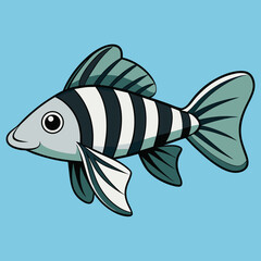 vector illustration of a cartoon fish