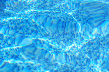 blue water ripples on swimming pool background 