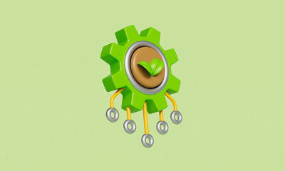친환경 녹색 에너지 기술 아이콘 Eco Friendly Green Energy Technology Icon 
