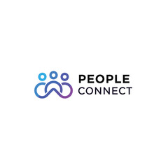 Naklejka premium People Connect Logo Vector Illustration