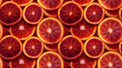Blood orange seamless background, citrus fruit pattern, fresh healthy food texture, full frame photo.