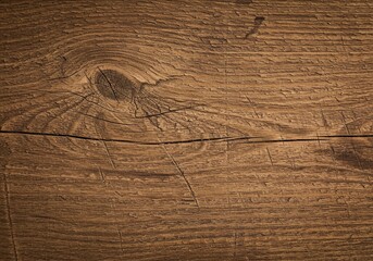 Detailed Close Up of a Natural Brown Wooden Plank Texture.