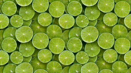 Lime seamless background, green citrus fruit pattern, fresh healthy food texture, full frame photo.