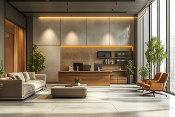 Fototapeta premium Modern office coworking space interior