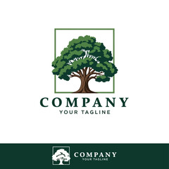 Obraz premium Tree Logo Vector Illustration for Company Branding