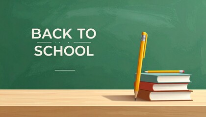 Simple Back to School Concept Illustration