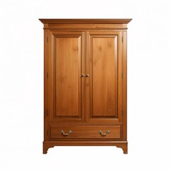 Old wooden door isolated on white is a brown