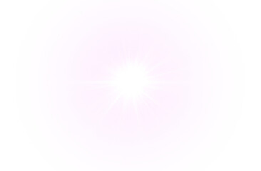 This transparent PNG photo features a glowing pink light flare overlay, ideal for enhancing festive imagery.