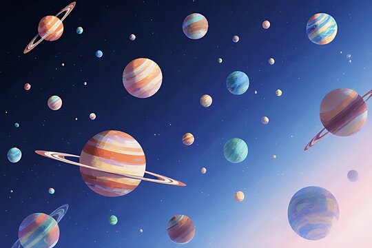 planets in space