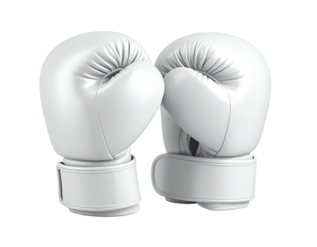 Two pristine white gloves, ready for a match, isolated on a black background