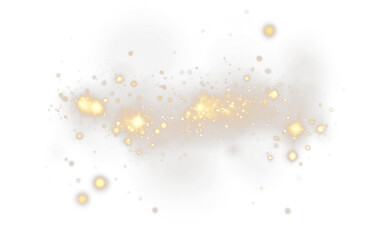 This transparent PNG photo features glowing dust particles perfect for holiday overlays and festive illustrations.