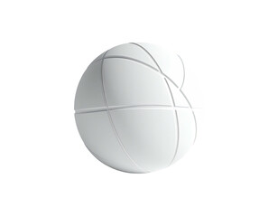 A white sphere with subtle curved lines, set against a deep black backdrop