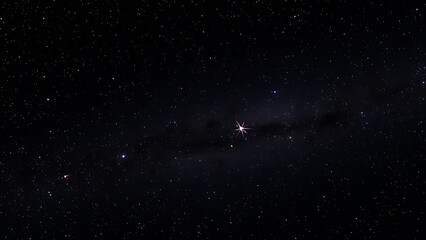 Elegant, luminous chains of star clusters weaving through the velvet blackness of space like a celestial necklace.
