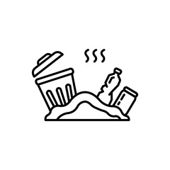 Landfill icon vector .Editable stroke linear style sign for use web design,logo. Symbol illustration.