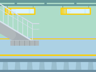 Train Platform Concept IllustrationVector Style