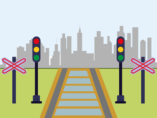 Traffic Light Concept IllustrationVector Style