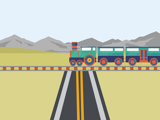 Crossing Road Concept IllustrationVector Style