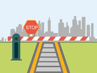 Barrier Concept IllustrationVector Style