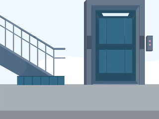 Elevator Concept IllustrationVector Style