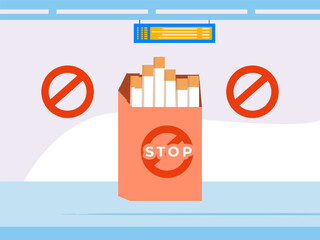 No Smoking Concept IllustrationVector Style